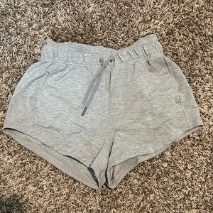 Lululemon light gray inner glow shorts